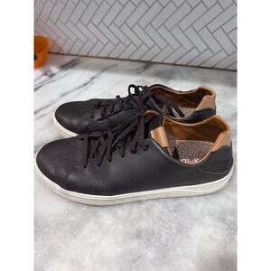 Olukai Laeahi LII Leather Sneakers Men’11 Brown Lace Up Casual Shoes 10455-4848